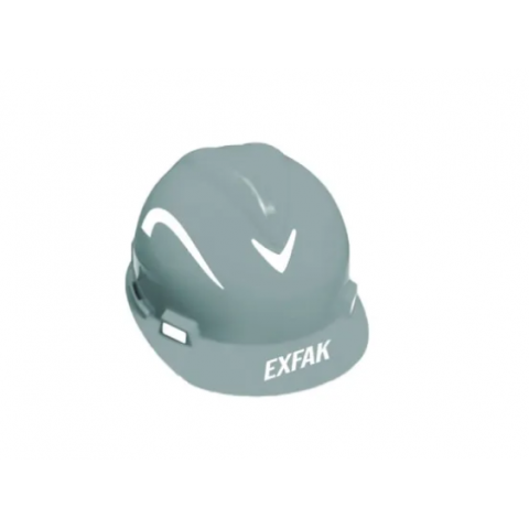 Capacete c/ Carneira e Jugular Classe B - Cinza - Exfak